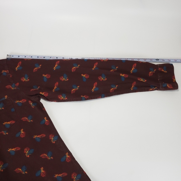 Obey Propaganda Long Sleeve Feather Print Button Down Shirt - Picture 11 of 12